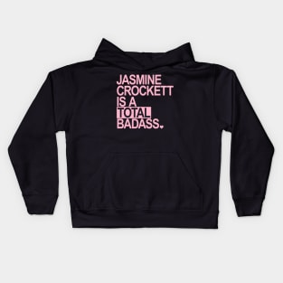 Jasmine Crockett is a total badass - pink box Kids Hoodie